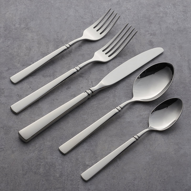 Oneida Easton 5 Piece 18/10 Stainless Steel Flatware Set, Service for 1